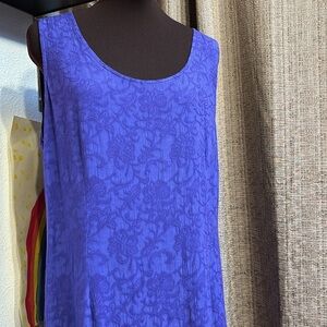 Vintage 1990’s K Studio, sleeveless solid purple floral maxi dress. Size 12.